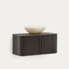 Kave Home Badkamermeubel Mailen Essenfineer Donkerbruin 90x45cm