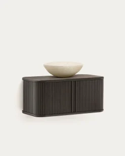 Kave Home Badkamermeubel Mailen Essenfineer Donkerbruin 90x45cm