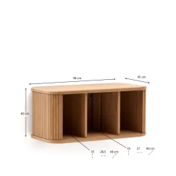 Kave Home Badkamermeubel Mailen Essenfineer Naturel 90x45cm