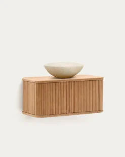 Kave Home Badkamermeubel Mailen Essenfineer Naturel 90x45cm