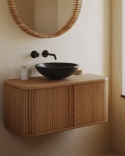 Kave Home Badkamermeubel Mailen Essenfineer Naturel 90x45cm