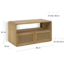 Kave Home Badkamermeubel Sabiela Massief Teakhout 86x45cm