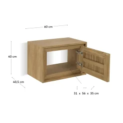 Kave Home Badkamermeubel Taciana Massief Teakhout 60x40cm