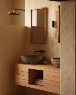 Kave Home Badkamermeubel Yenit Massief Teakhout Natuurlijk 120x45cm