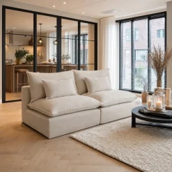 Kave Home Bank Anarela Linnen Beige 220cm