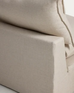 Kave Home Bank Anarela Linnen Beige 220cm