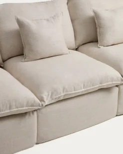 Kave Home Bank Anarela Linnen Beige 270cm