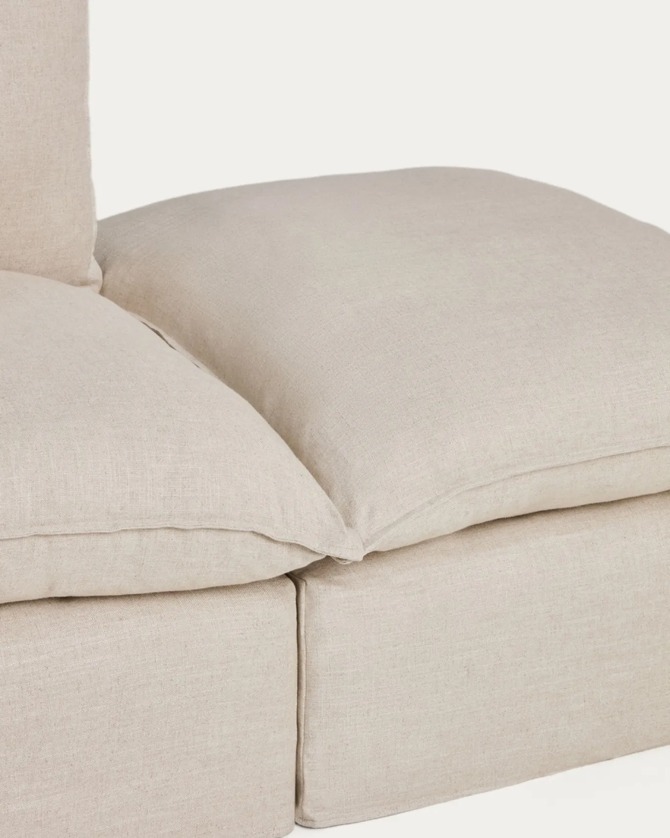 Kave Home Bank Anarela met Eindstuk Linnen Beige 310cm