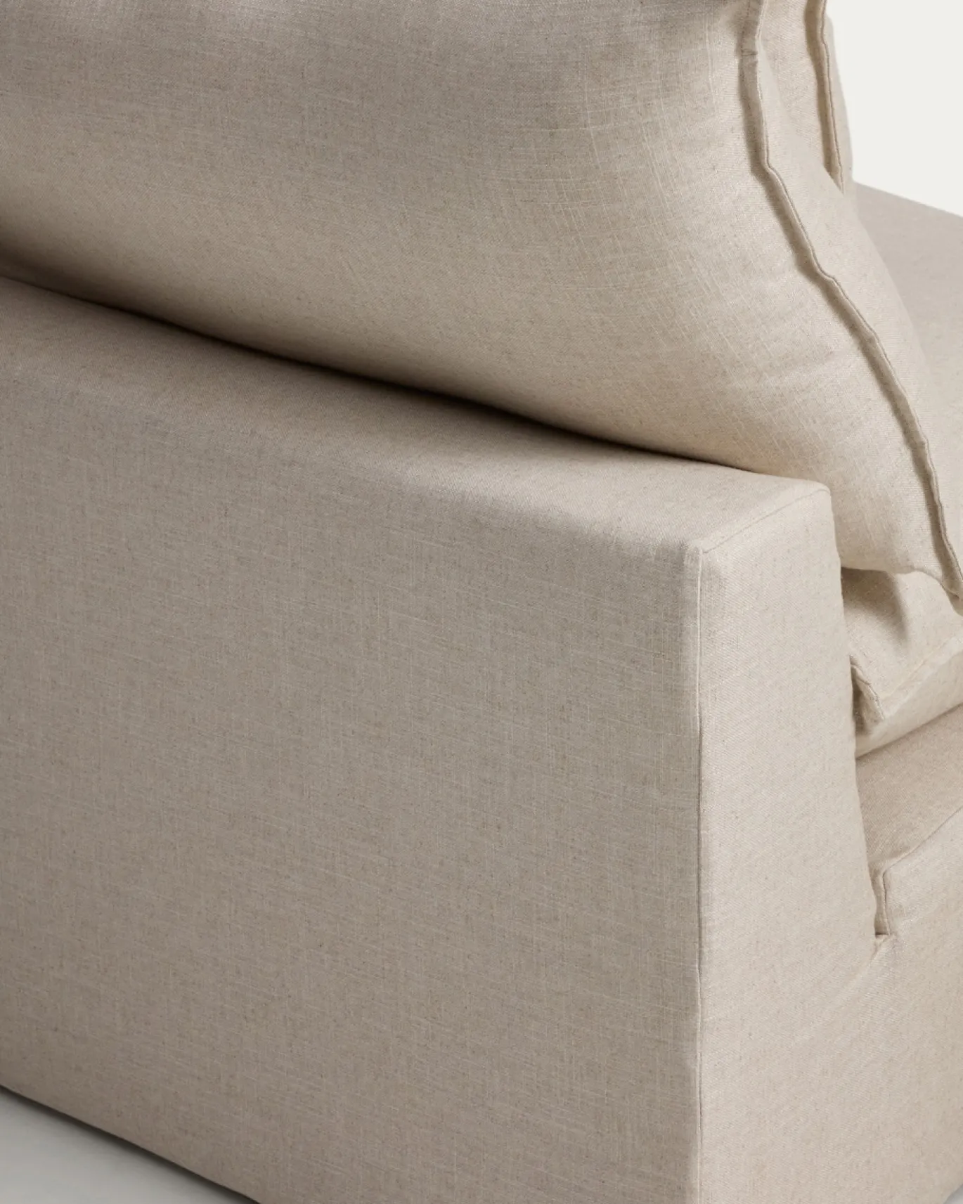 Kave Home Bank Anarela met Eindstuk Linnen Beige 310cm