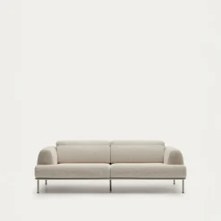 Kave Home Bank Aurum 3-Zits Ecru