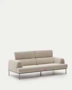 Kave Home Bank Aurum 3-Zits Ecru