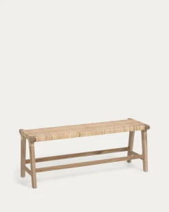 Kave Home Bankje Beida Massief Teakhout 120cm