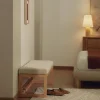 Kave Home Bankje Loya Beige Chenille En Beukenhout 128cm