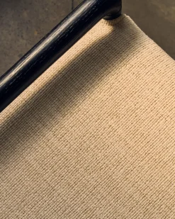 Kave Home Bankje Macaret Massief Eikenhout Zwart Afneembare Hoes 120cm