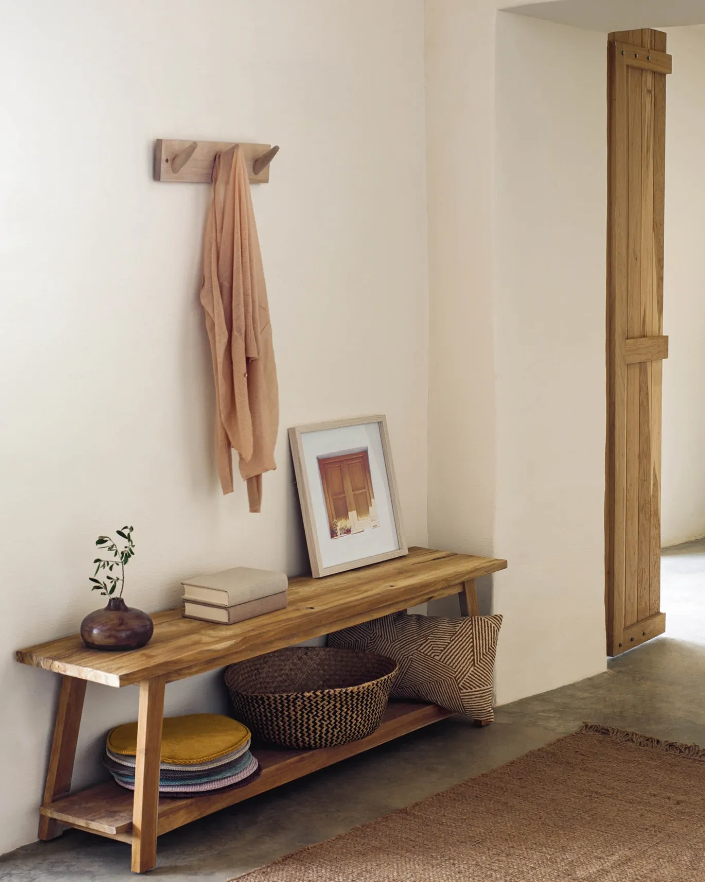 Kave Home Bankje Safara Massief Gerecycled Teakhout 150cm