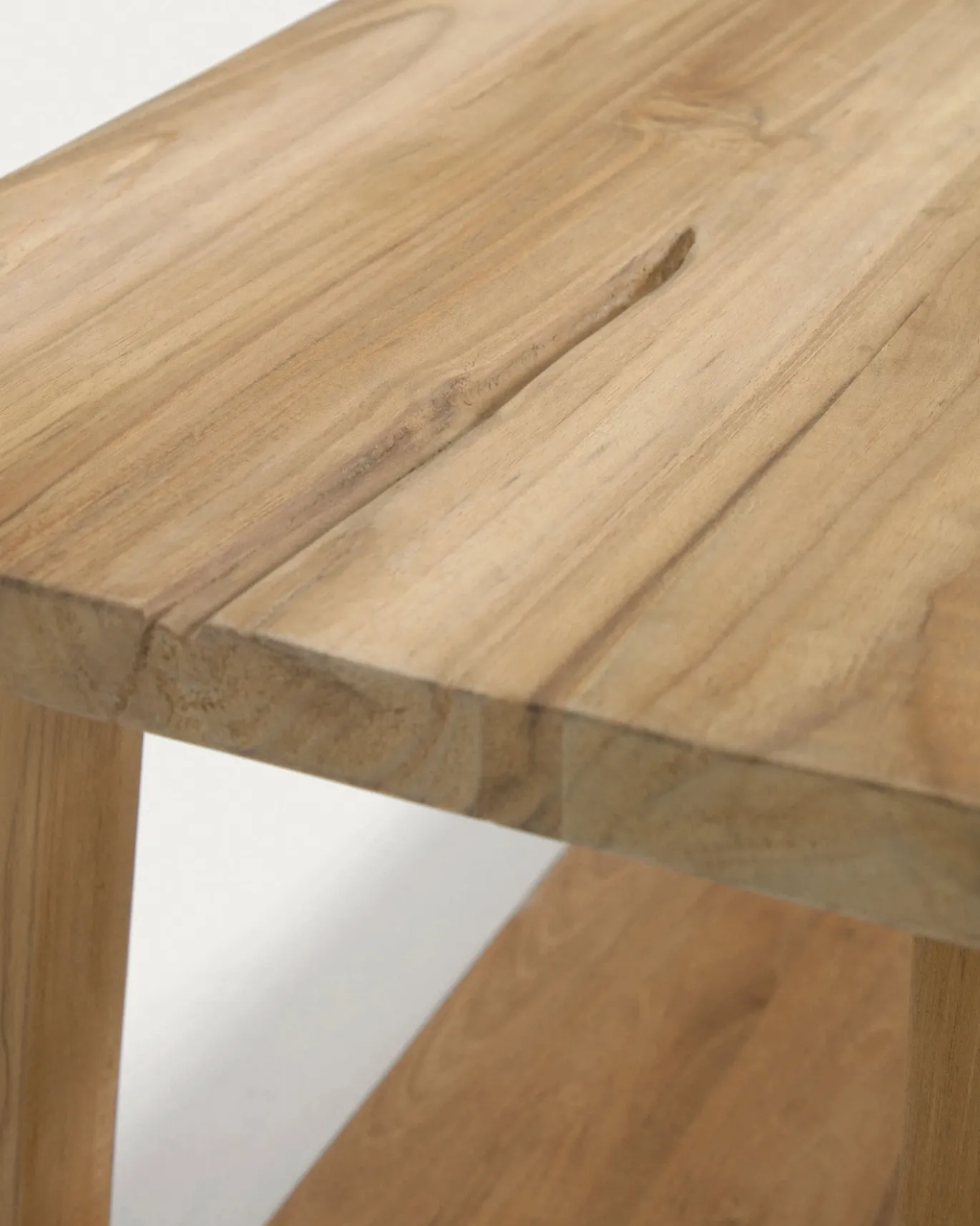 Kave Home Bankje Safara Massief Gerecycled Teakhout 150cm