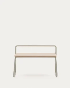 Kave Home Bankje Tinn Essenfineer met Beige Frame 75cm