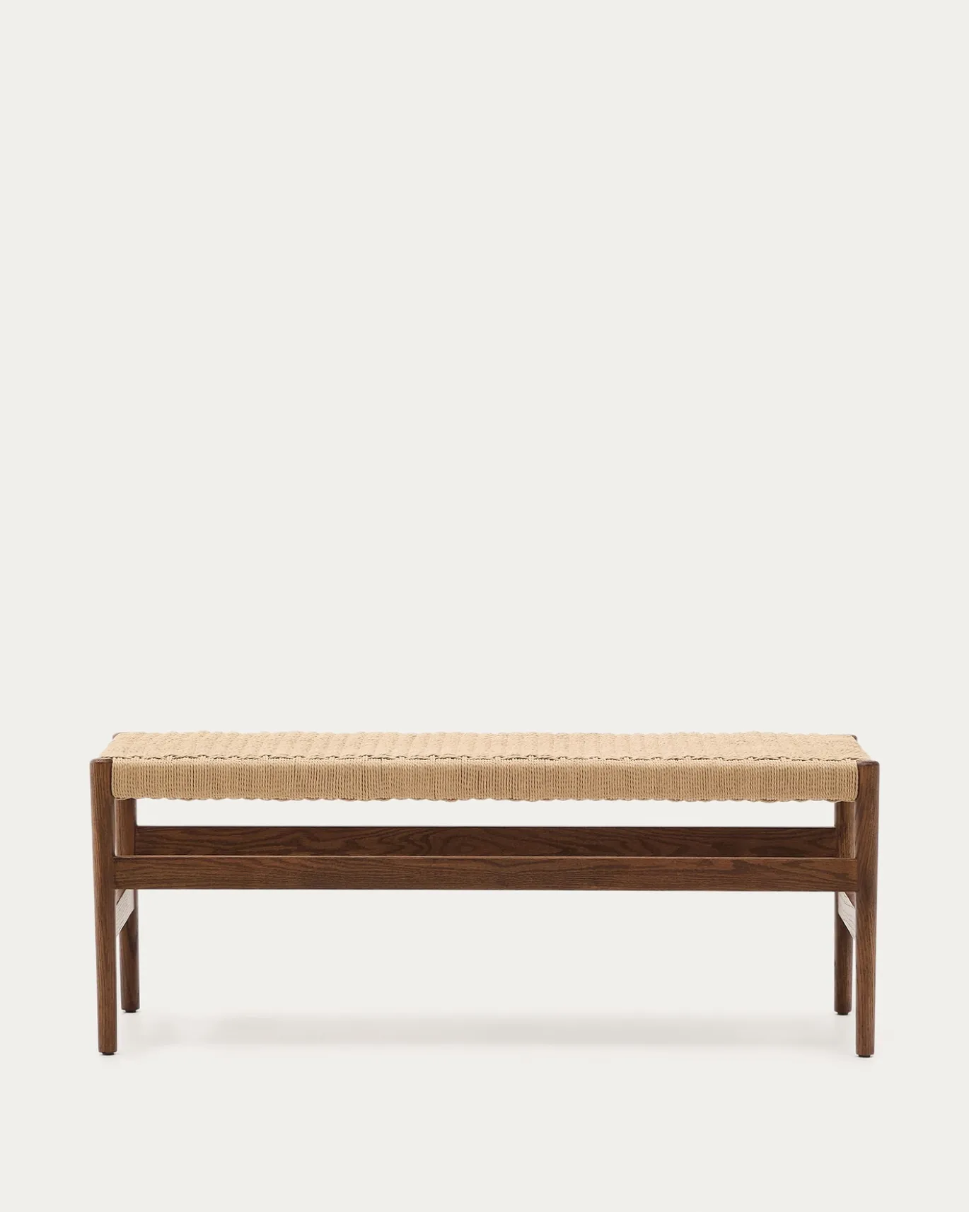 Kave Home Bankje Zaide Eikenhout Walnoot 120cm