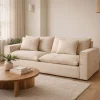 Kave Home Bank met Armleuning Anarela Linnen Beige 260cm