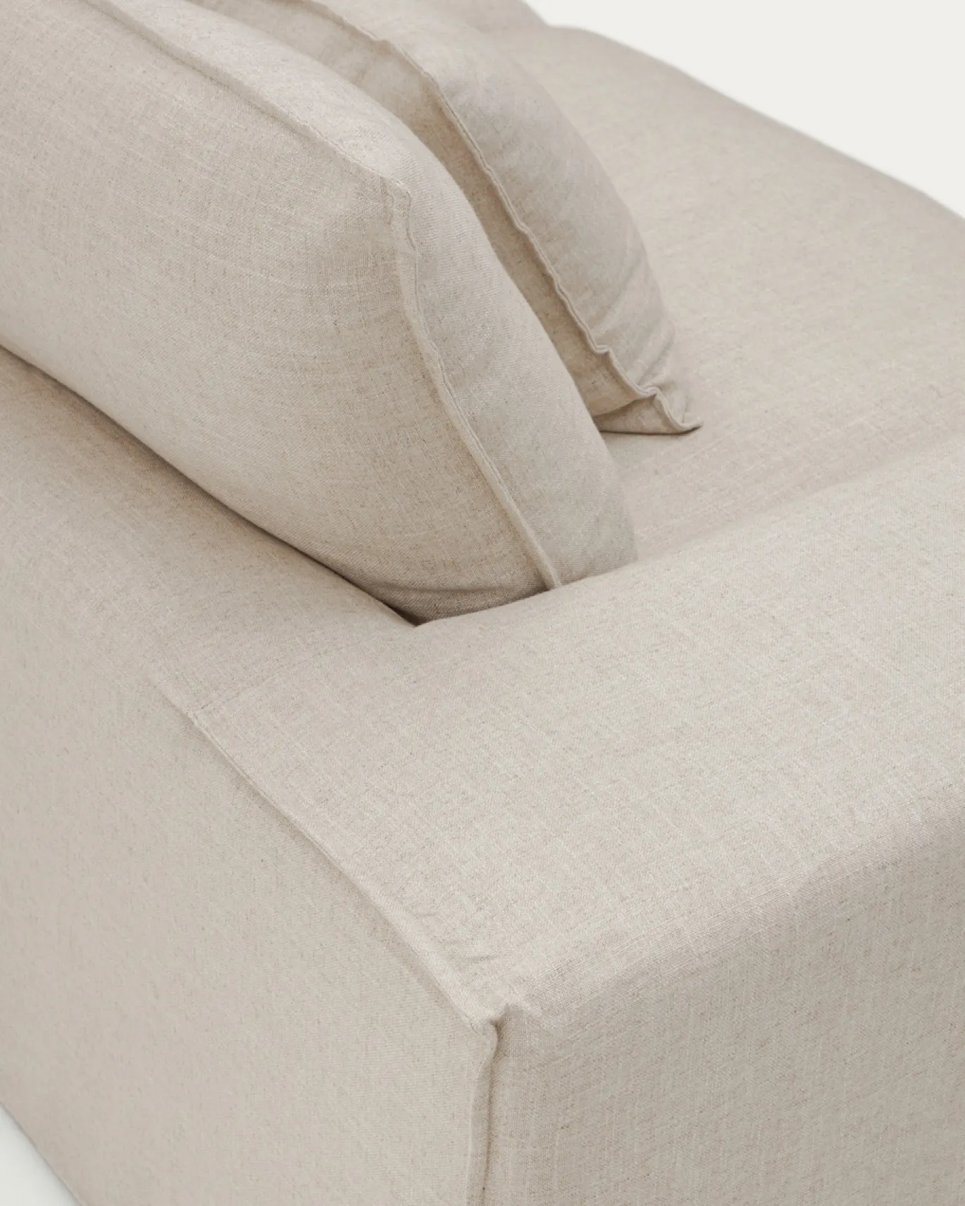 Kave Home Bank met Armleuning Anarela Linnen Beige 260cm