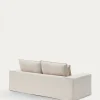Kave Home Bank met Armleuning Anarela Linnen Beige 220cm