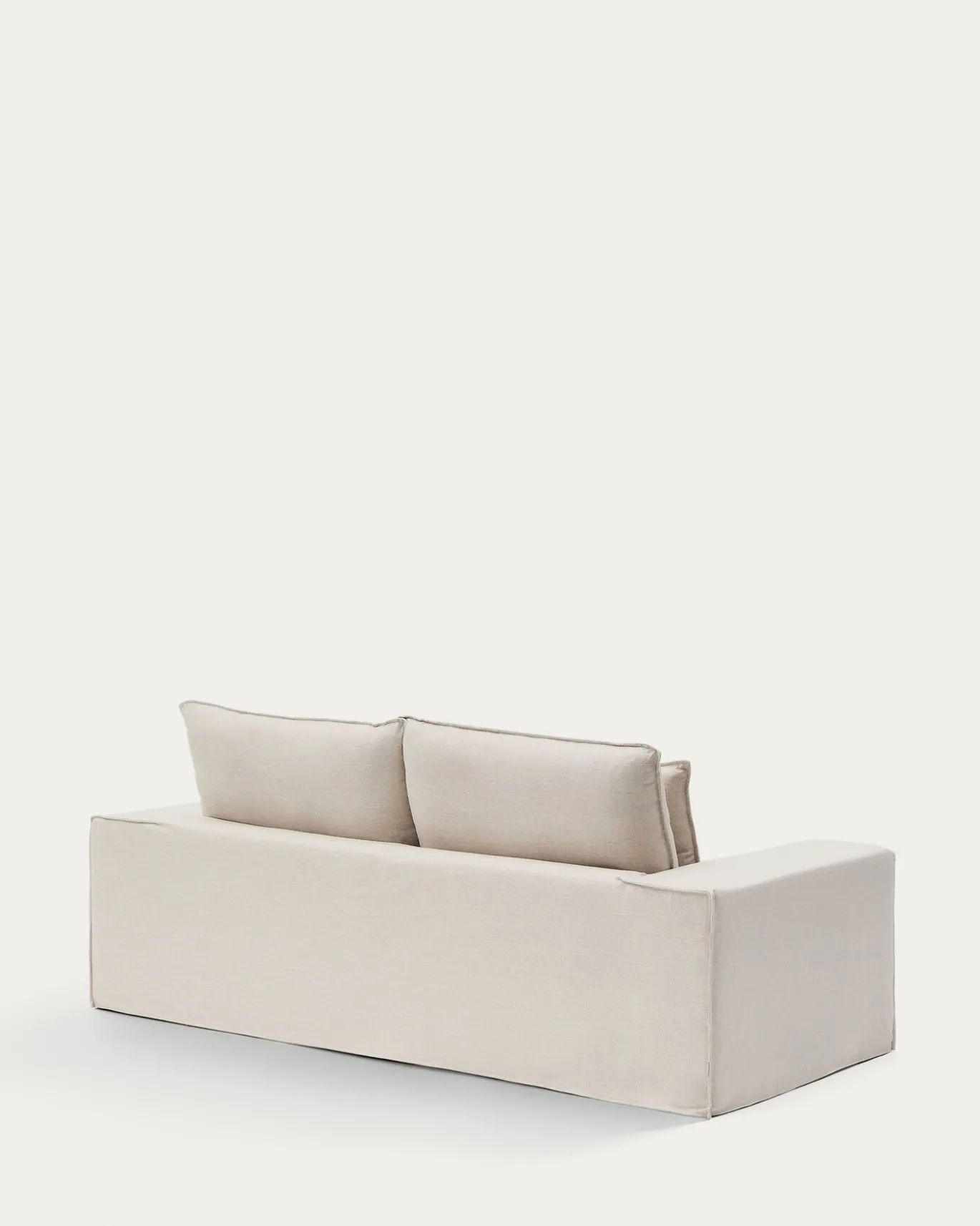 Kave Home Bank met Armleuning Anarela Linnen Beige 220cm