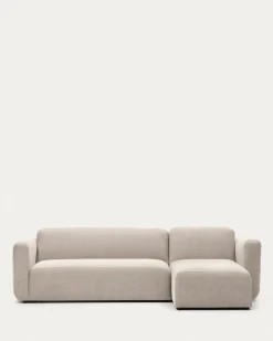 Kave Home Bank Neom Modulaire 3 Zits Chaise Longue Rechts/links Beige 263cm