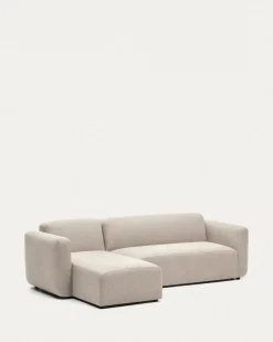 Kave Home Bank Neom Modulaire 3 Zits Chaise Longue Rechts/links Beige 263cm