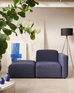 Kave Home Bank Neom 1-zits Modulair Blauw Eindstuk 169cm