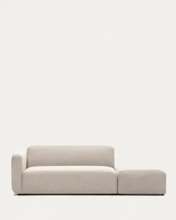 Kave Home Bank Neom 2-zits Modulair Beige Eindpaneel 244cm