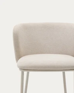Kave Home Barkruk Ciselia Beige Bouclé 75cm