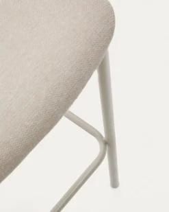 Kave Home Barkruk Ciselia Beige Bouclé 75cm