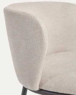 Kave Home Barkruk Ciselia Beige Chenille
