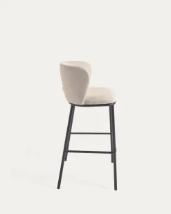 Kave Home Barkruk Ciselia Beige Chenille