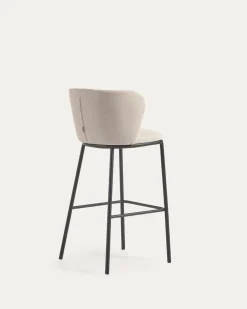 Kave Home Barkruk Ciselia Beige Chenille