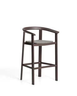 Kave Home Barkruk Erice Aluminium/Touw Donkerbruin
