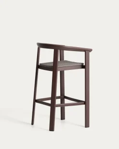 Kave Home Barkruk Erice Aluminium/Touw Donkerbruin