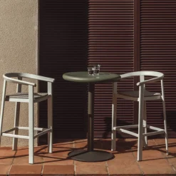 Kave Home Barkruk Erice Aluminium/Touw Beige