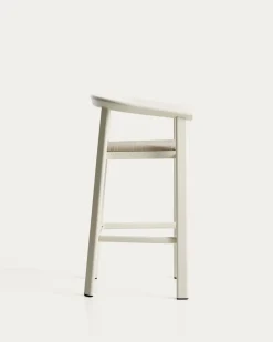 Kave Home Barkruk Erice Aluminium/Touw Beige