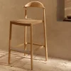 Kave Home Barkruk Nina Massief Acaciahout Naturel 76cm
