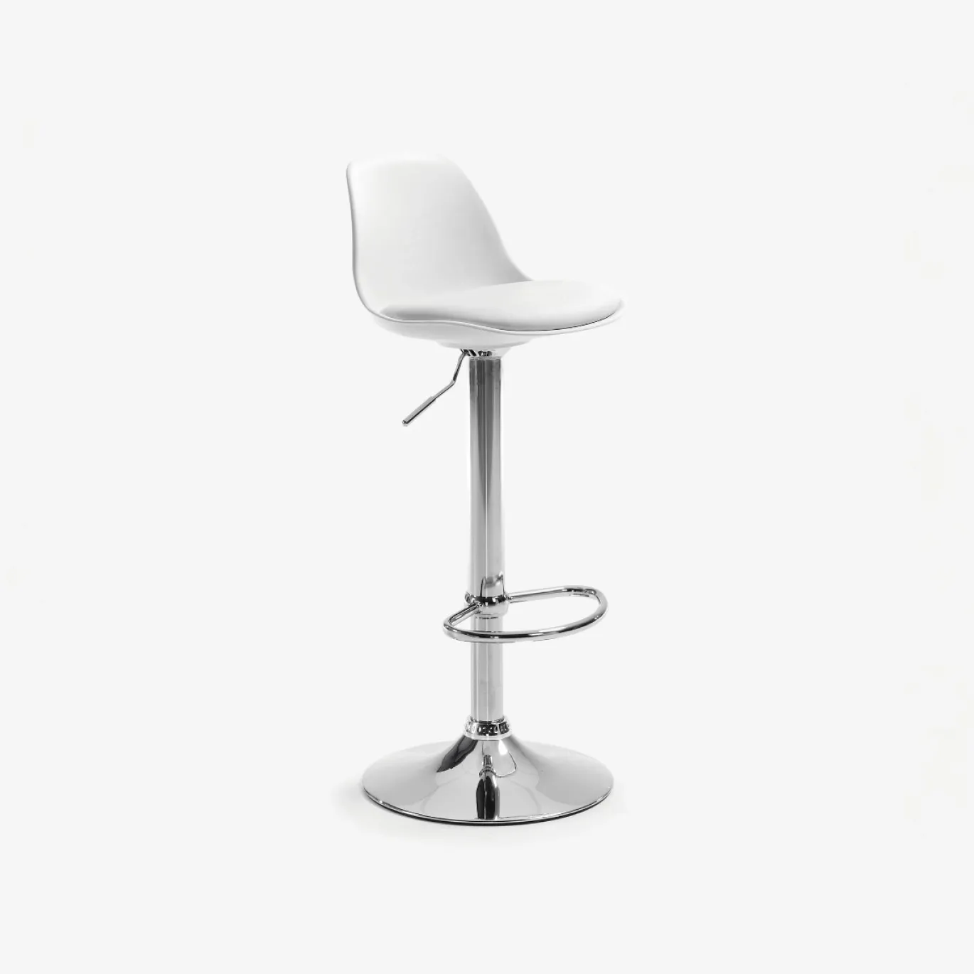 Kave Home Barkruk Orlando-T Wit Verstelbaar