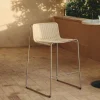 Kave Home Barkruk Tavari Touw RVS Beige