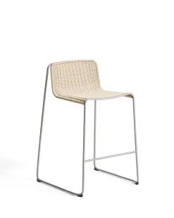 Kave Home Barkruk Tavari Touw RVS Beige