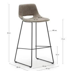 Kave Home Barkruk Zahara Bruin