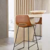 Kave Home Barkruk Zahara Bruin Synthetisch Leer