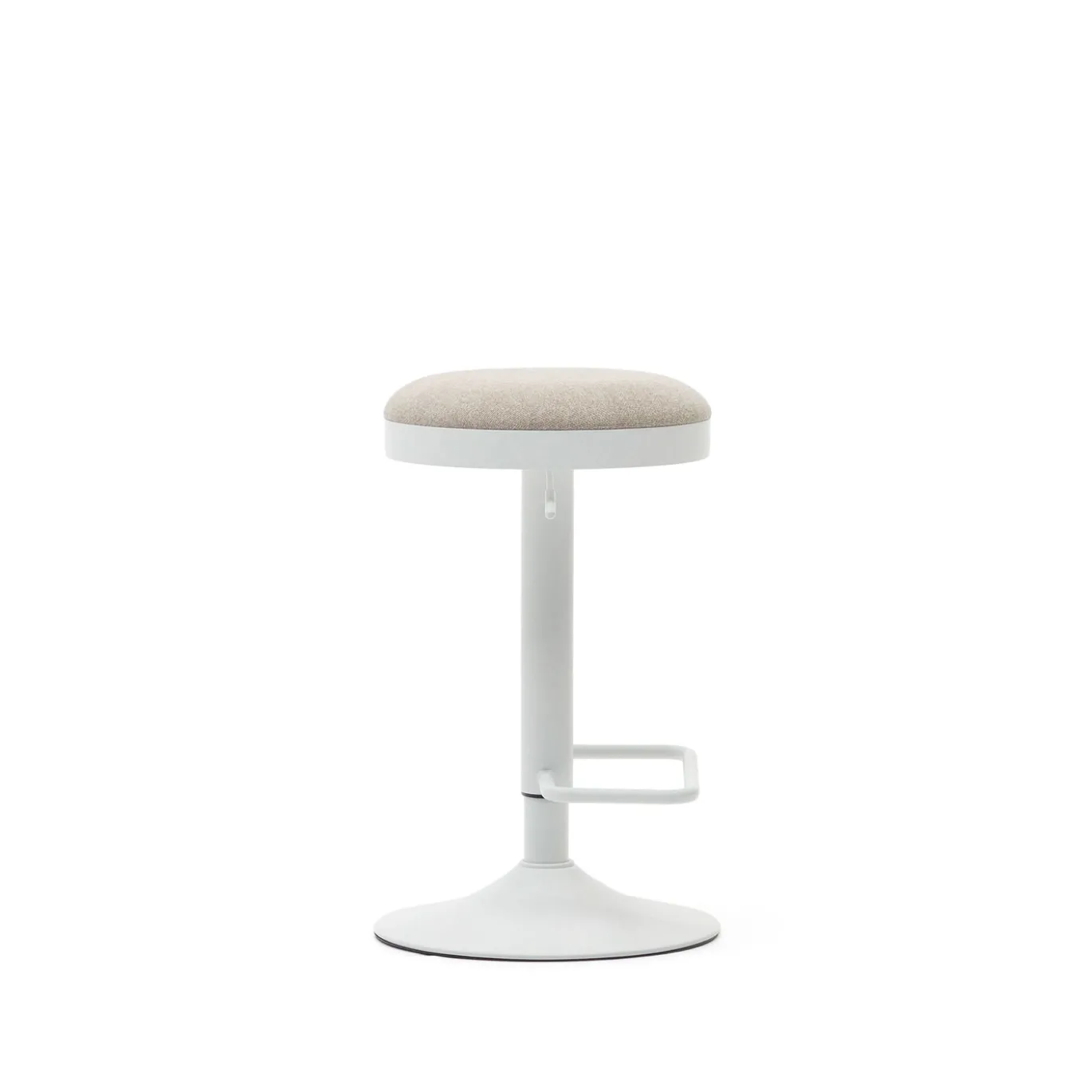 Kave Home Barkruk Zaib Chenille Beige Verstelbaar