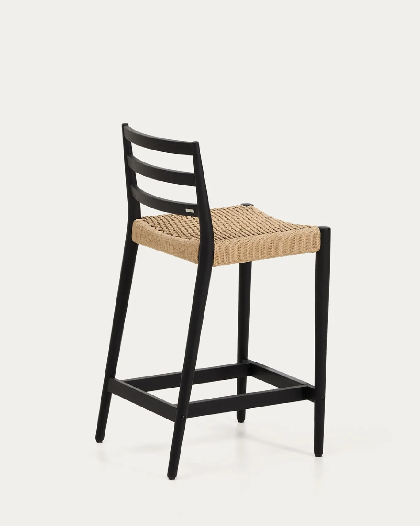 Kave Home Barstoel Analy Eikenhout Naturel/zwart 65cm