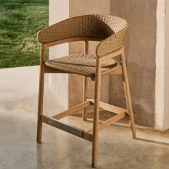 Kave Home Barstoel Arinella Acaciahout Naturel 65cm