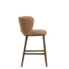 Kave Home Barstoel Ciselia Chenille Terracotta/Walnoot