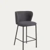 Kave Home Barstoel Ciselia Donkergrijs Chenille